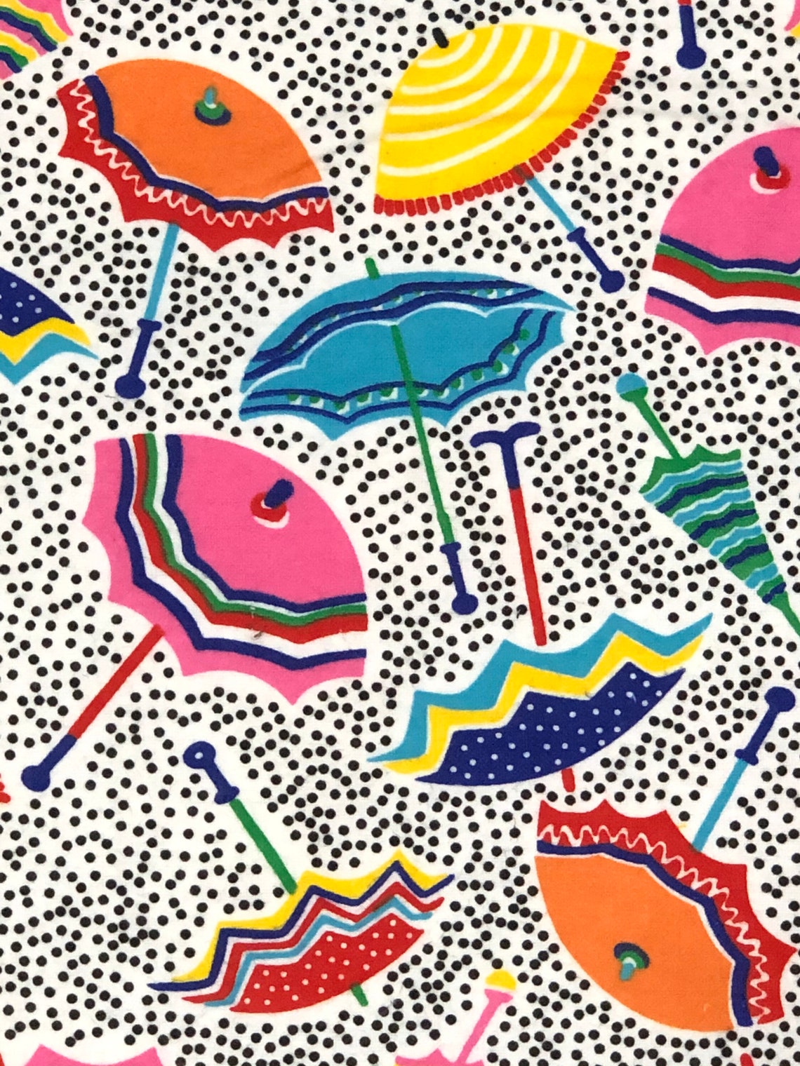 FLANNEL Beach Umbrellas Fabric by the Half Yard Fat Quarter Etsy