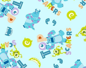 Monsters Top Scarers Mike Sully 100% Cotton Fabric | Fat Quarter, Half Yard