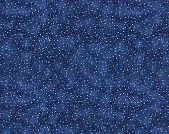 Navy Swirling Stars Patriotic 100% Cotton Fabric | Fat Quarter, Half Yard