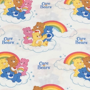 Care Bears Rainbow Fabric by Half Yard, Fat Quarter, Care Bears Classic ...