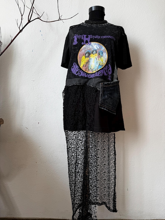 jimi hendrix t shirt dress Wardrobe Jimi Hendrix T Shirt Dress Jimi Hendrix Collage T-shirt Dress Work Dress MD