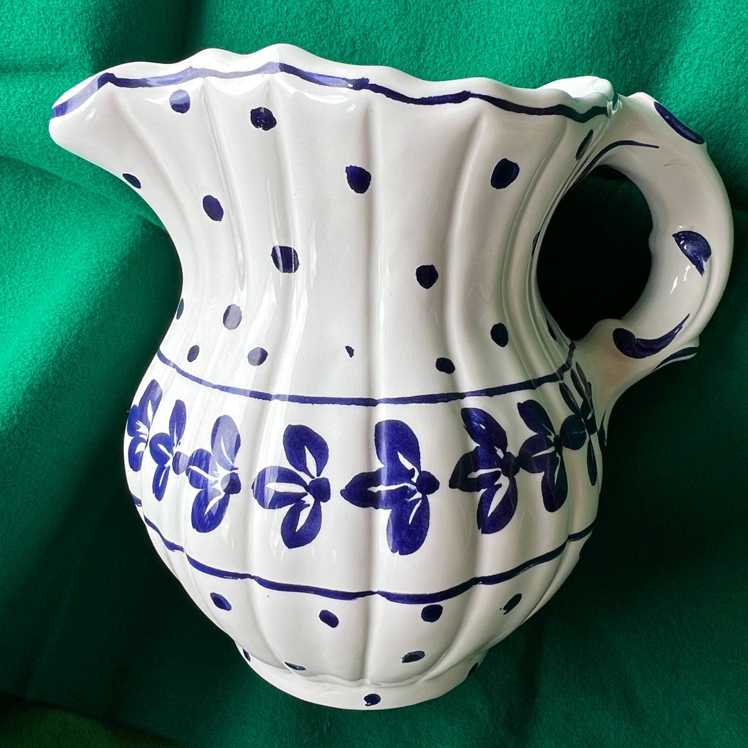 Vintage Italian Made and Hand Painted Pitcher or Water Jug - Etsy