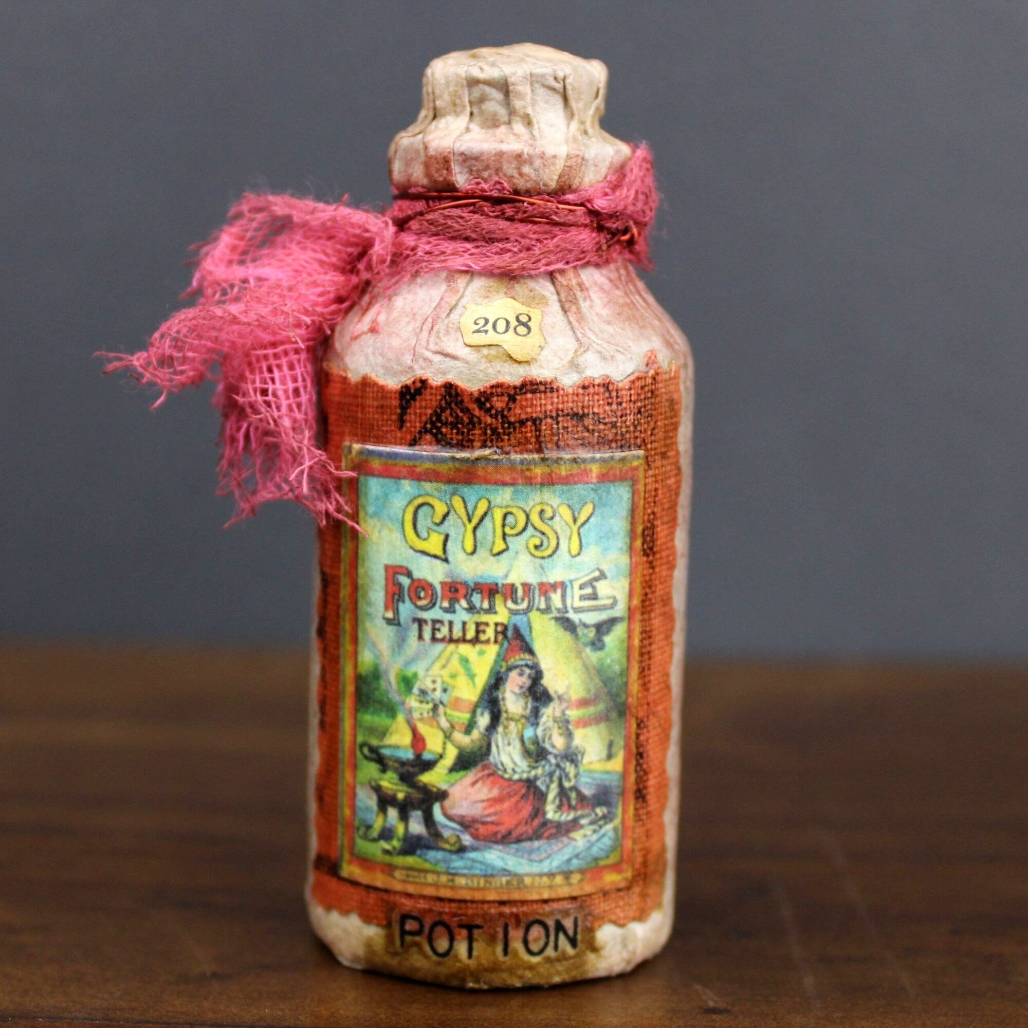 Gypsy Potion bottle Apothecary Vials Vintage Gypsy Altered Etsy