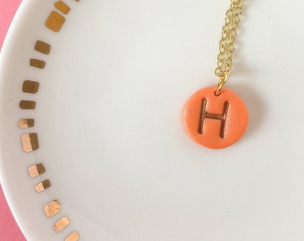 Personalize Jewelry Initial Necklace Springtime Accessory Name Necklace Custom Handmade Pendant Gift for her cute GF Gift Girlfriend