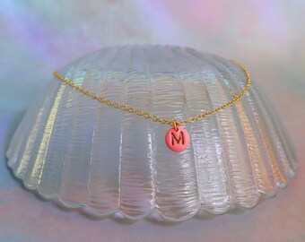 Mom to be Gift Baby Shower Child Initial Push Present Mother to be Necklace Mommy Jewelry Custom Initial Jewelry Beaded Initial Pendant Gift