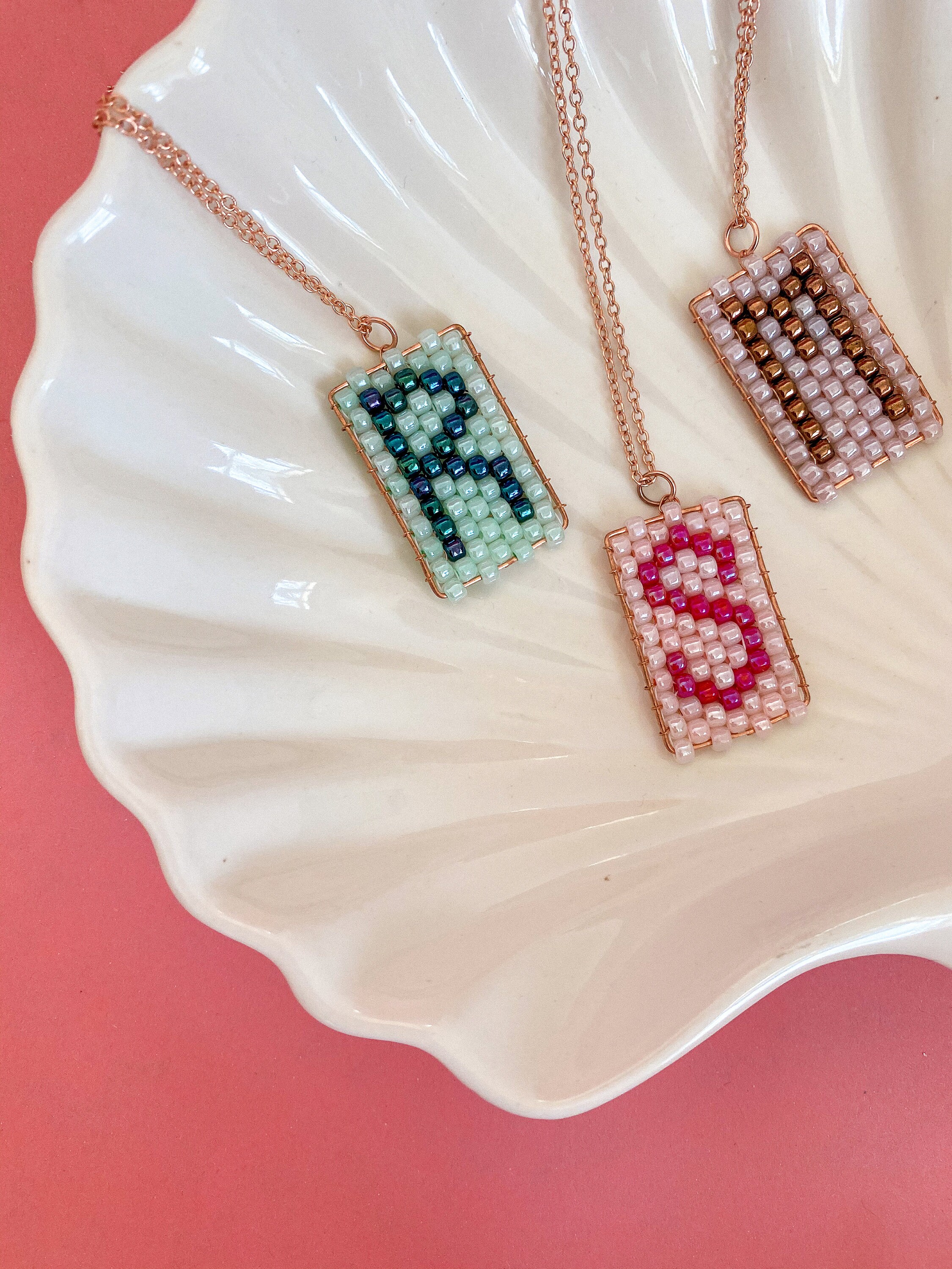 Personalized Letter Uppercase Necklace Initial Bead Letter - Etsy UK