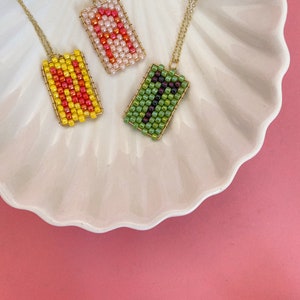 Alphabet Necklace Letter Custom Necklace Personalized Initial Pendant Colorful Gift Her Necklace Monogram Jewelry Best Friend Gift image 2