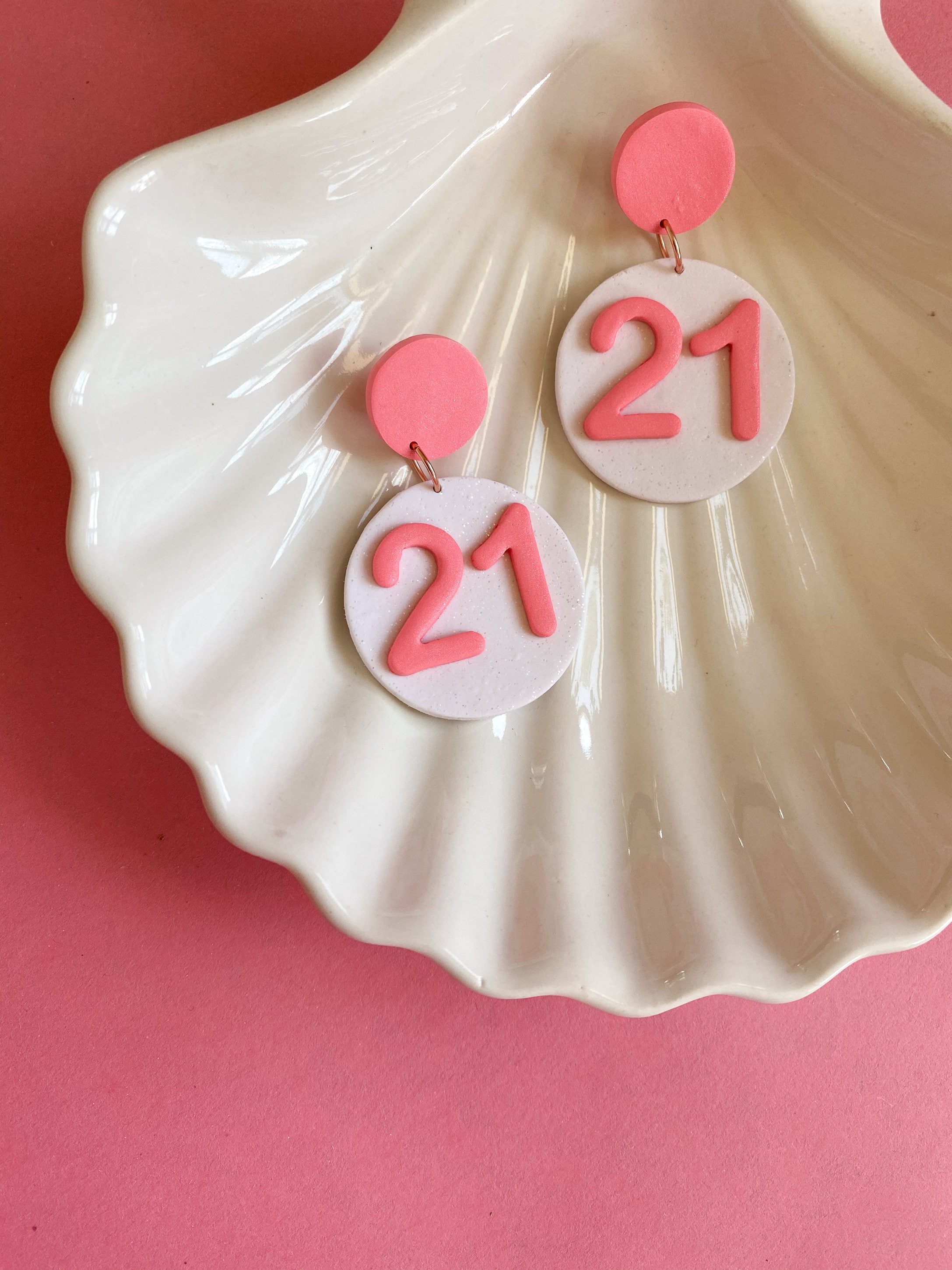Birthday Earrings Personalized Custom Earrings Number Made to Order Earrings Handmade Number Jewelry Birthday Gift Earrings Polymer Clay
