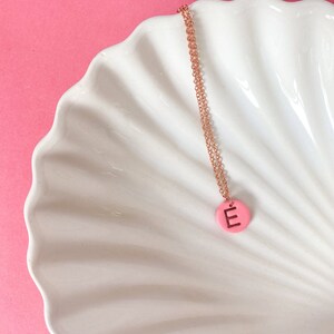 Personalized Initial clay custom Chokers Dainty Cute Necklaces Minimalistic Choker Personalized Necklace Clay Charm Gifts Initials Necklace