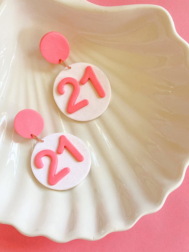 Statement Birthday Earrings Custom Made Order Birthday Queen Party