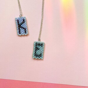 Beaded Necklace Initial Jewelry Name Christmas Gift jewelry bead necklace for mom gift for daughter Handmade Custom Gift Her