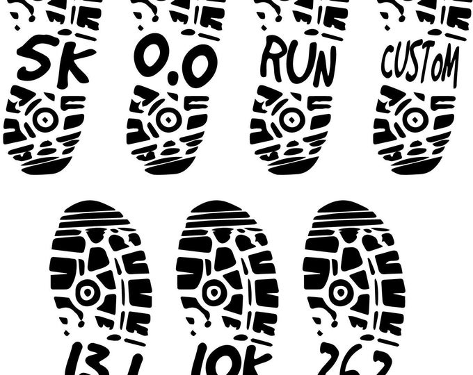 Running Shoe Distance / Running Decal / Marathon Decal / Run Decal ...
