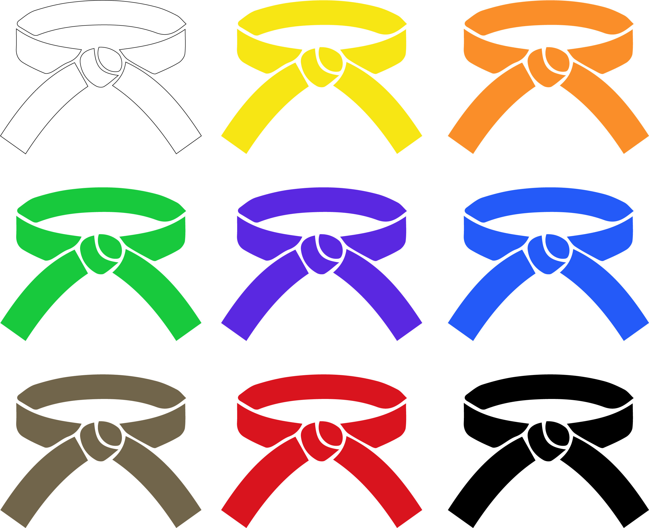 Karate Belt Decals / Karate Decals / Laptop Decals / Car Etsy