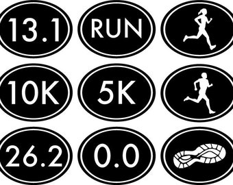 Solid Running Decals  / Running Decal / Marathon Decal / Run Decal / Sports Decals / Car Decals / Laptop Decal / Custom Decal / Runners