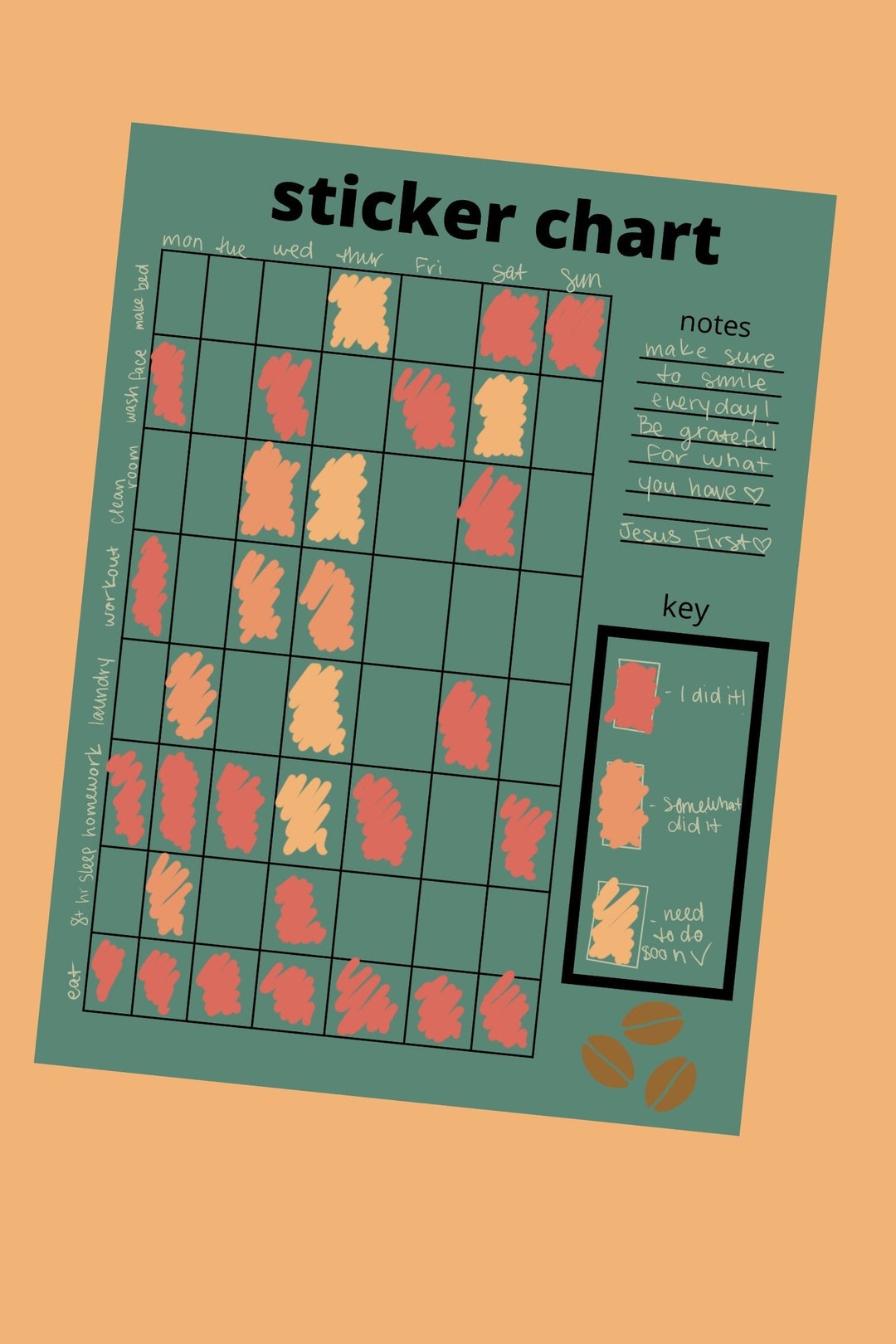 Sticker Chart Printable - Etsy