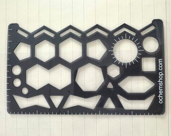 Science Stencil | Chemistry Stencil | Organic Chemistry Stencil |  | Drawing Stencil | Molecule Stencil |  Chemie Schablone