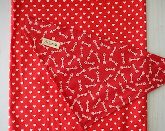 Valentine&#39;s Day Dog Bandana | Over the Collar Pet Bandana | Cupid&#39;s Arrow Bandana | Dainty Hearts Bandana