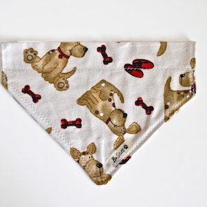 Cartoon Dog Bandana | Pet Bandana | Over the Collar Bandana | Through the Collar
