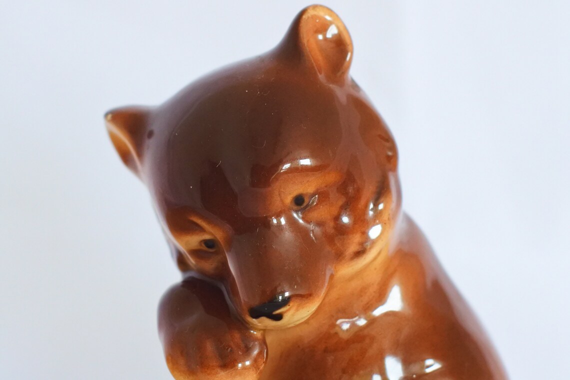 Soviet Porcelain Figurine bear Porcelain Figurine Etsy
