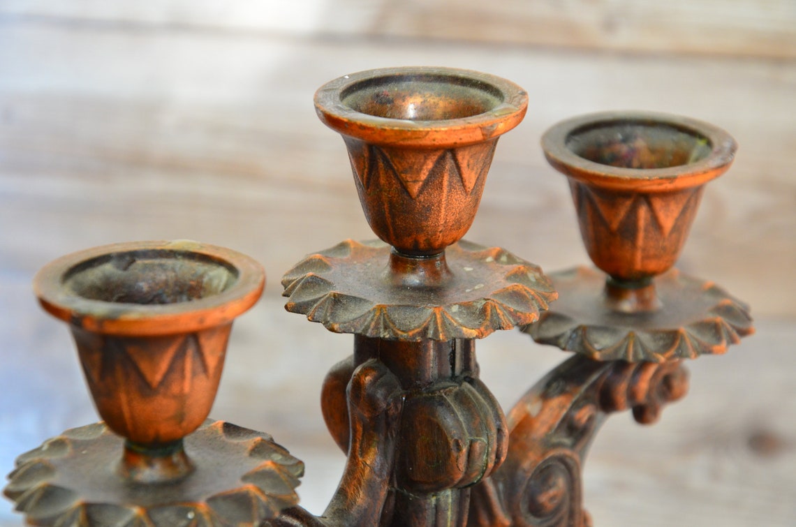 Vintage Candlestick Table Candlestick Old Decor Candle Etsy