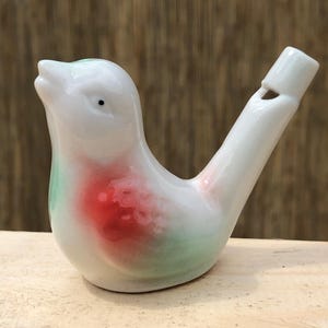 bird whistle, water whistle, ceramic whistle, folk bird, twitter bird, Porcelain bird