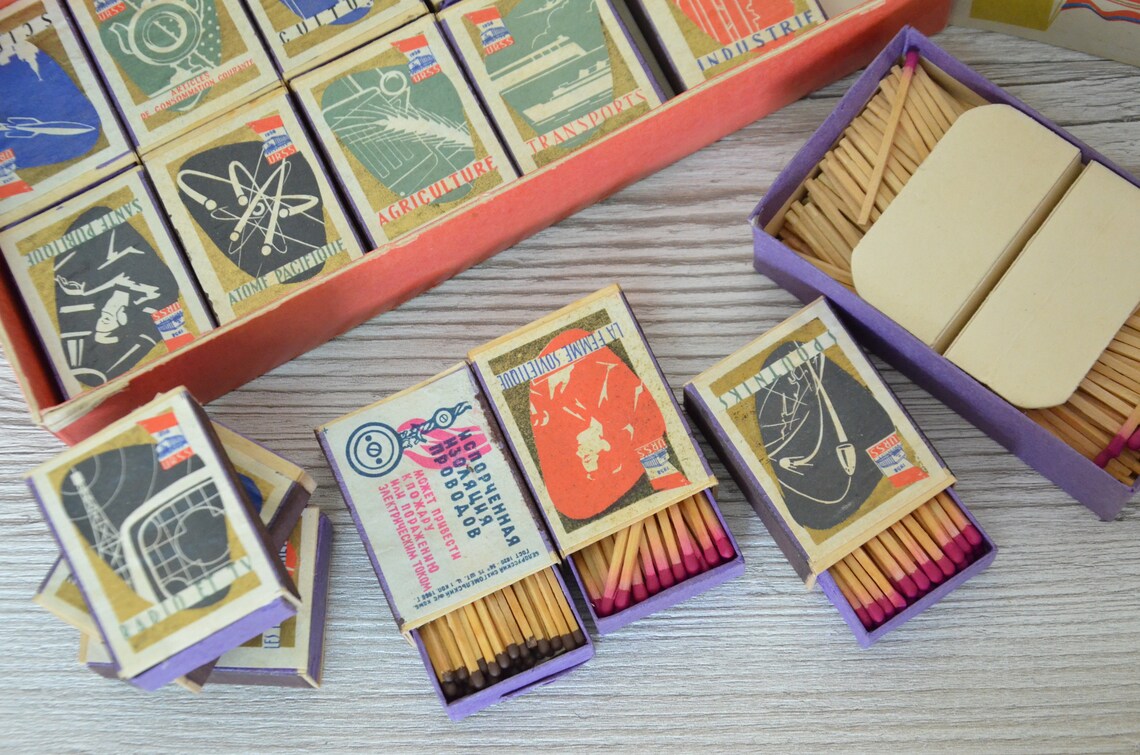 Matches a set of matches Soviet matches Brussels 1958 Etsy