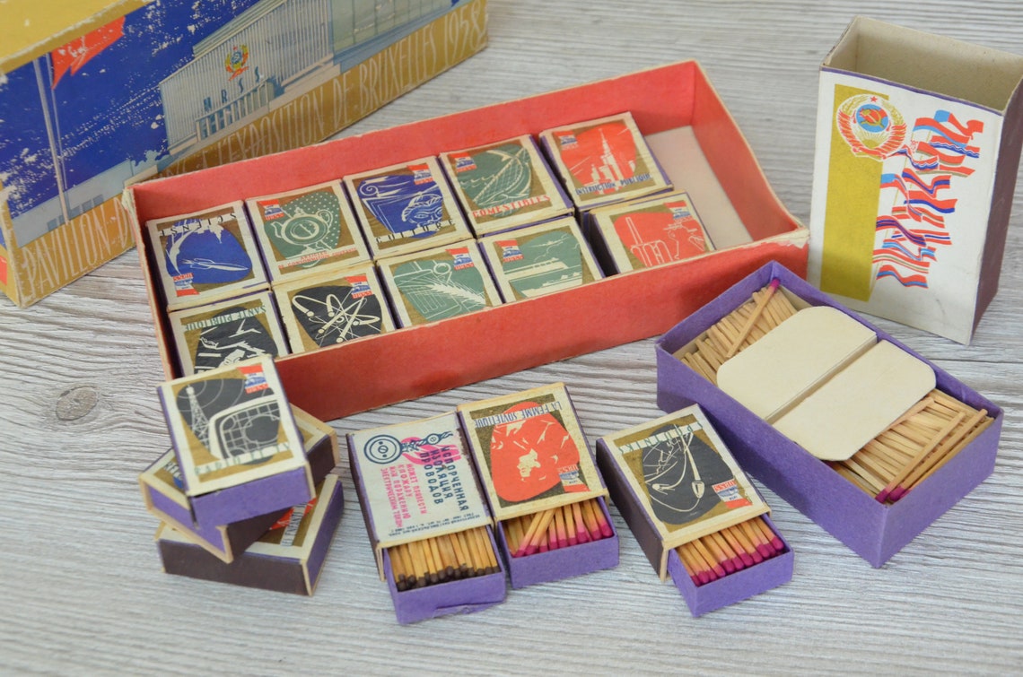 Matches a Set of Matches Soviet Matches Brussels 1958 Etsy