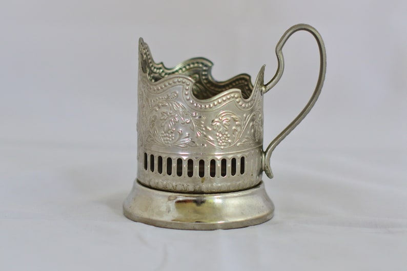 russian antiques Vintage tea glass holder with ship Soviet glass holder Soviet memorabilia Soviet podstakannik Made in USSR Vintage kitchen