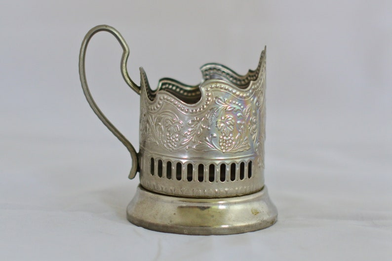russian antiques Vintage tea glass holder with ship Soviet glass holder Soviet memorabilia Soviet podstakannik Made in USSR Vintage kitchen