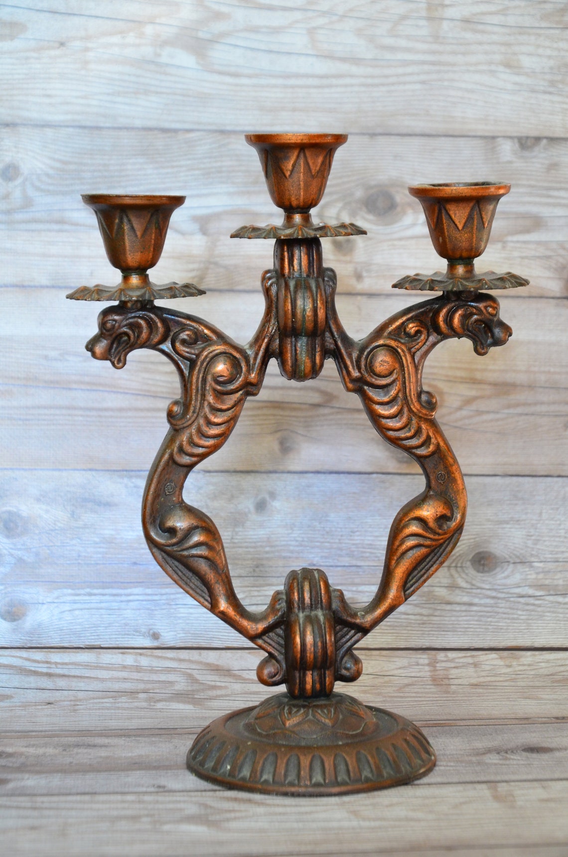 Vintage Candlestick Table Candlestick Old Decor Candle Etsy