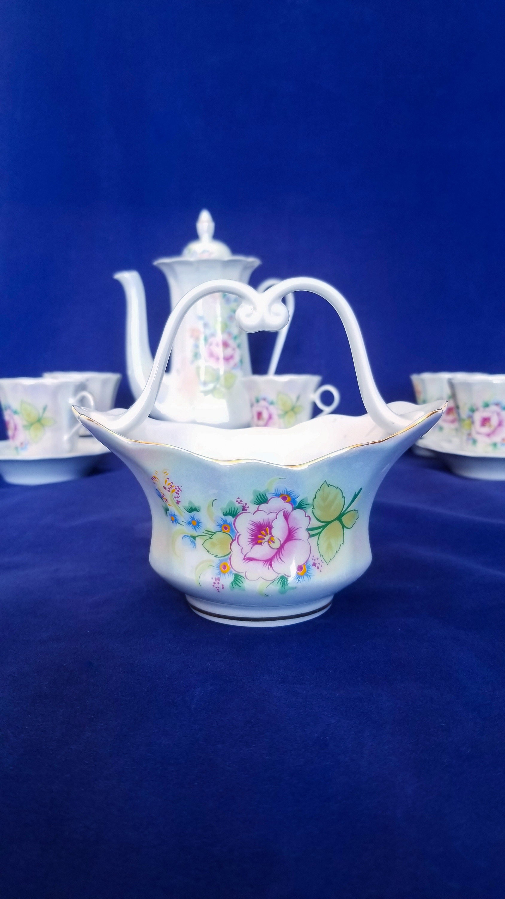 Coffee Set Coffee Set Vintage Coffee Pot Ceramic Coffee Etsy