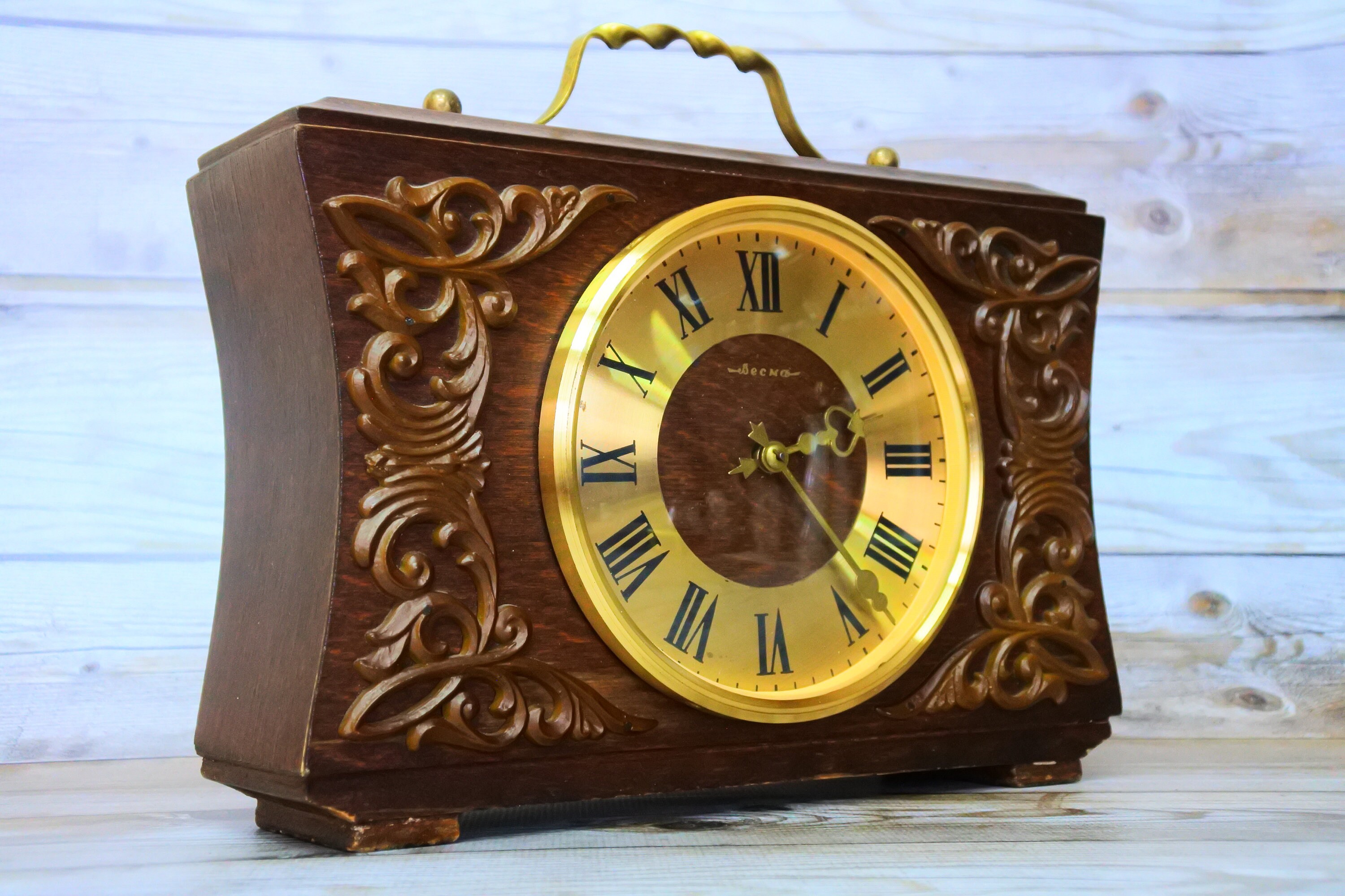 Vesna Clock Big Clock Table Clock Mechanical Clock Old Etsy