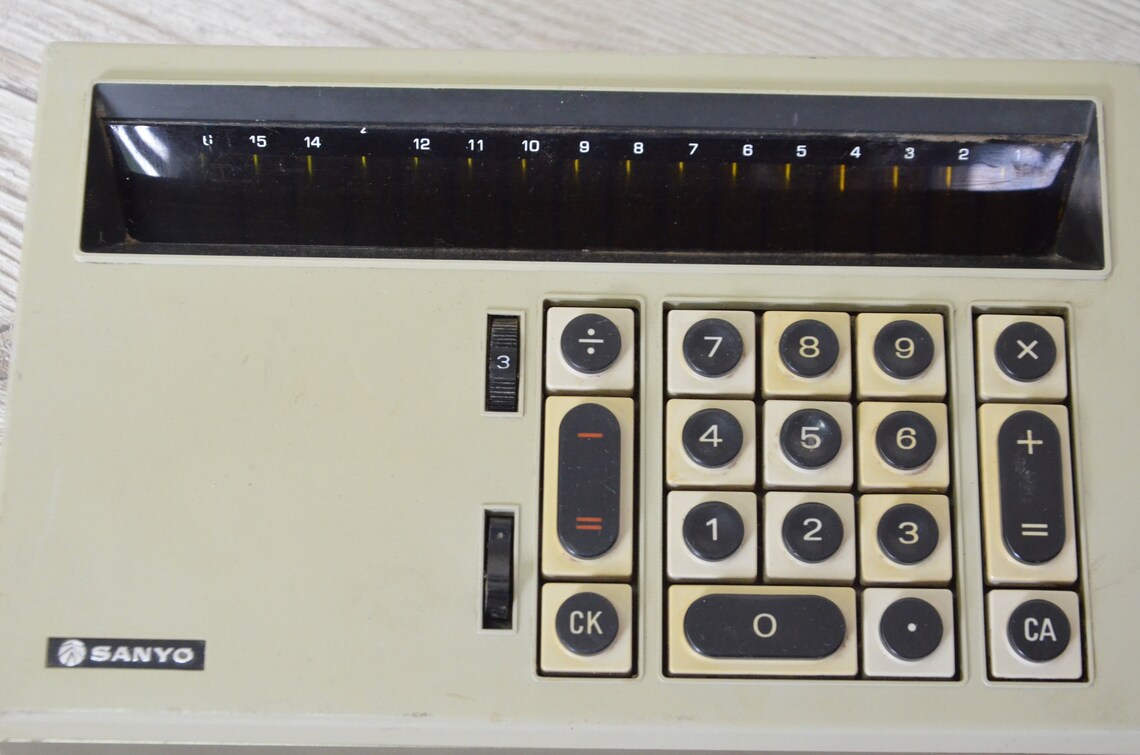 Vintage Retro Calculator Sanyo Calculator Made in Japan Etsy Norway