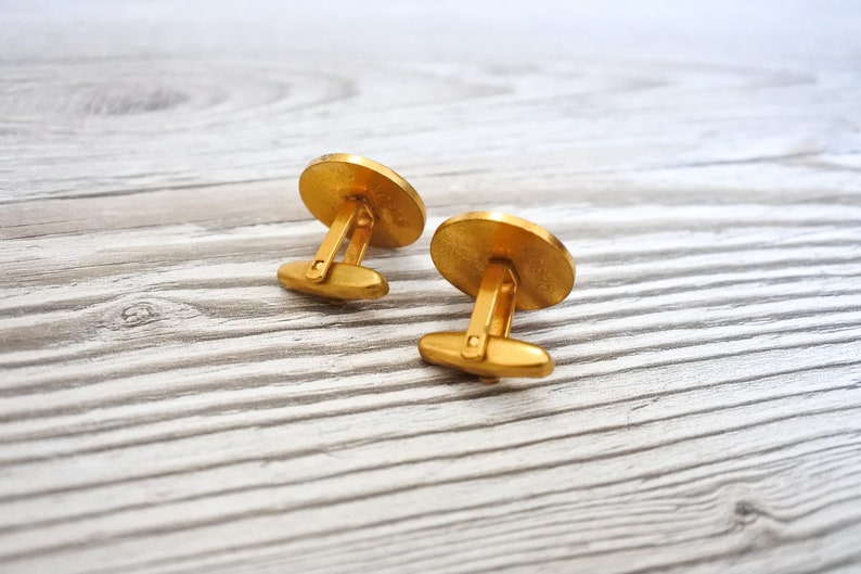 Vintage cufflinks cufflinks with gold leaf enamel cufflinks