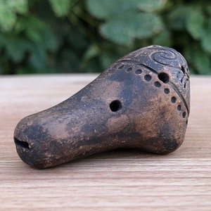 Musical ocarina, ceramic whistle, bird whistle, folk bird, twitter bird, porcelain bird, musical bird,