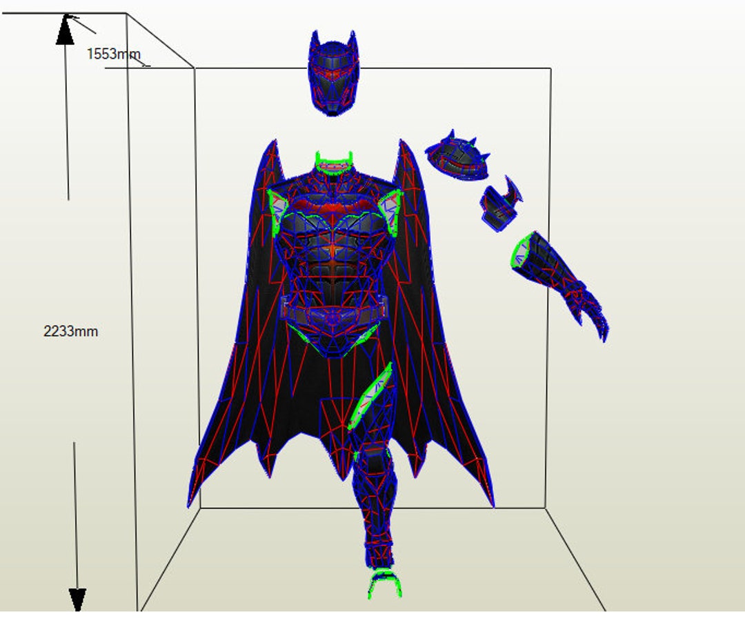 Batman Hellbat Full Suit Pepakura Papercraft .PDO .PDF File - Etsy Singapore