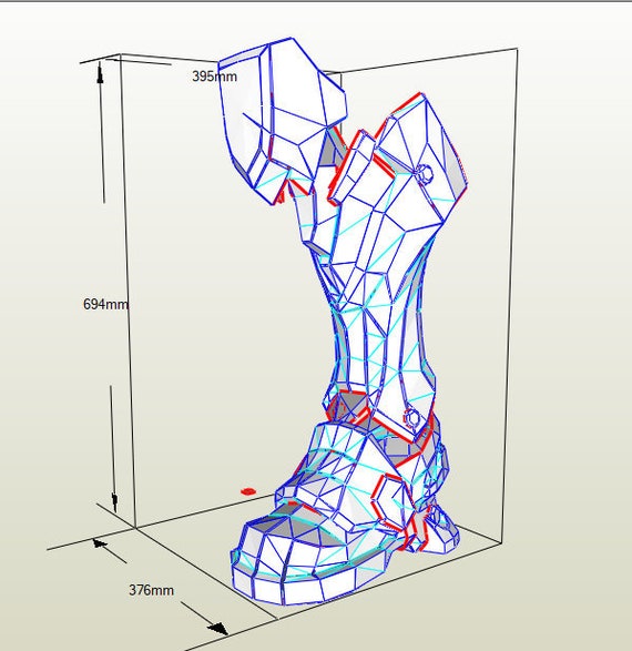 Overwatch Reaper Boots Pepakura Papercraft .PDO .PDF File