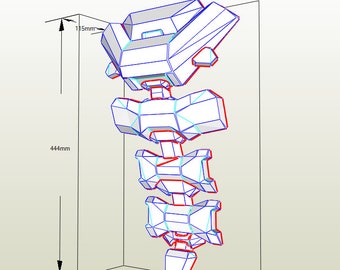Overwatch Reaper Spine and Accesories Pepakura Papercraft .PDO .PDF File