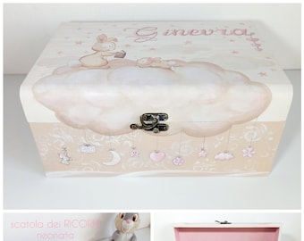Scatola dei ricordi personalizzata per bambina regalo personalizzato per  baby shower neonato Scatola ricordi unica per la nuova mamma -  Italia