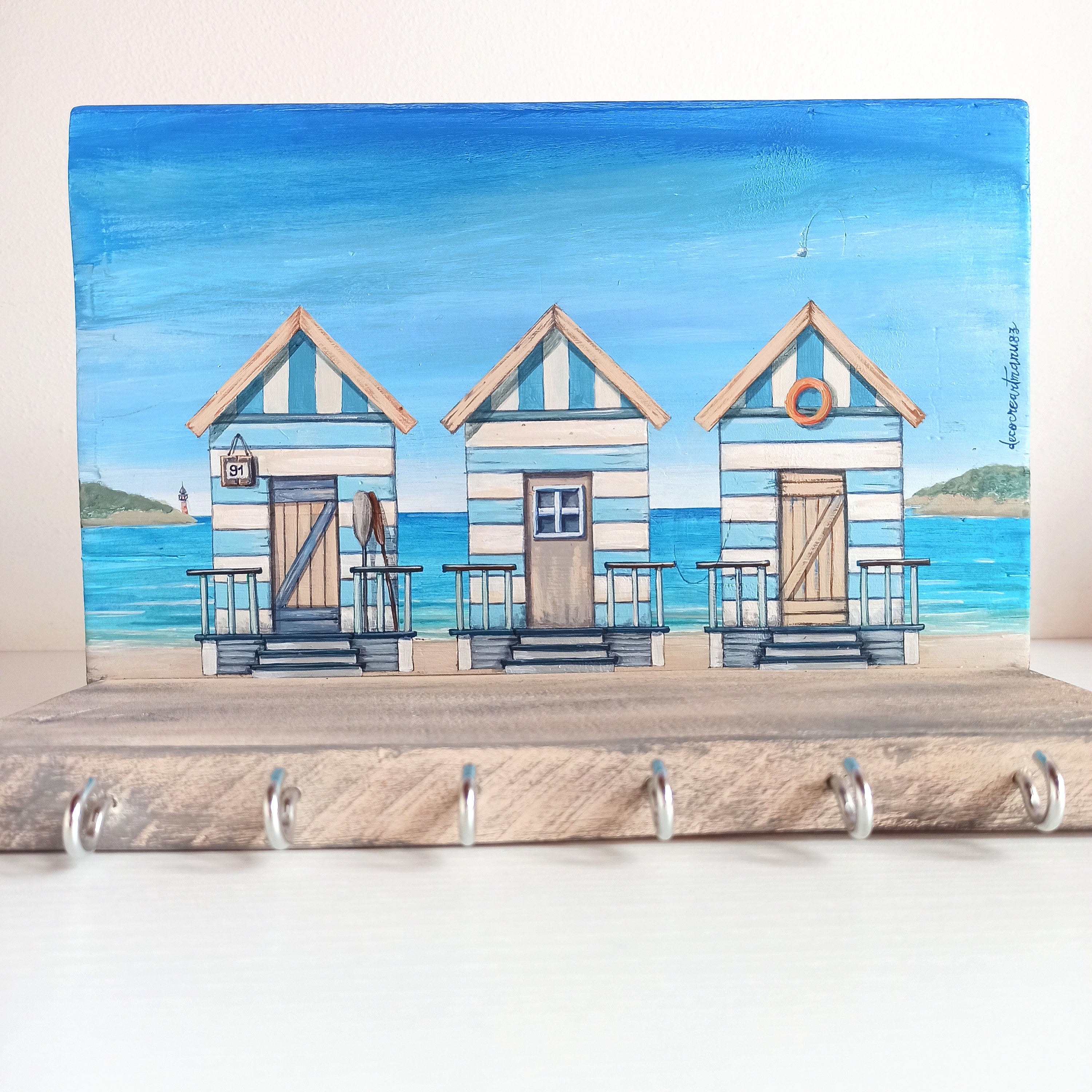 Ganci Da Parete A Tema Marina - Appendiabiti In Legno Con Design A Conchiglia, Per Casa, Ingresso, Camera (Set Con 3 Ganci) - 8