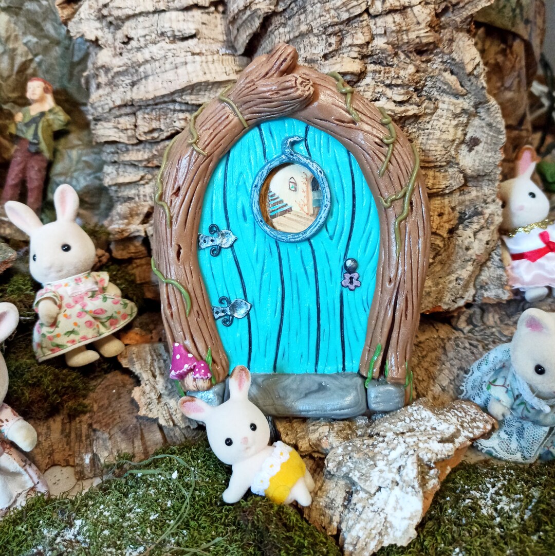 2 Porte Delle Fate In Legno - Decorazione Da Giardino Magico, Per Alberi E Interni, Design Realistico - Foto 3