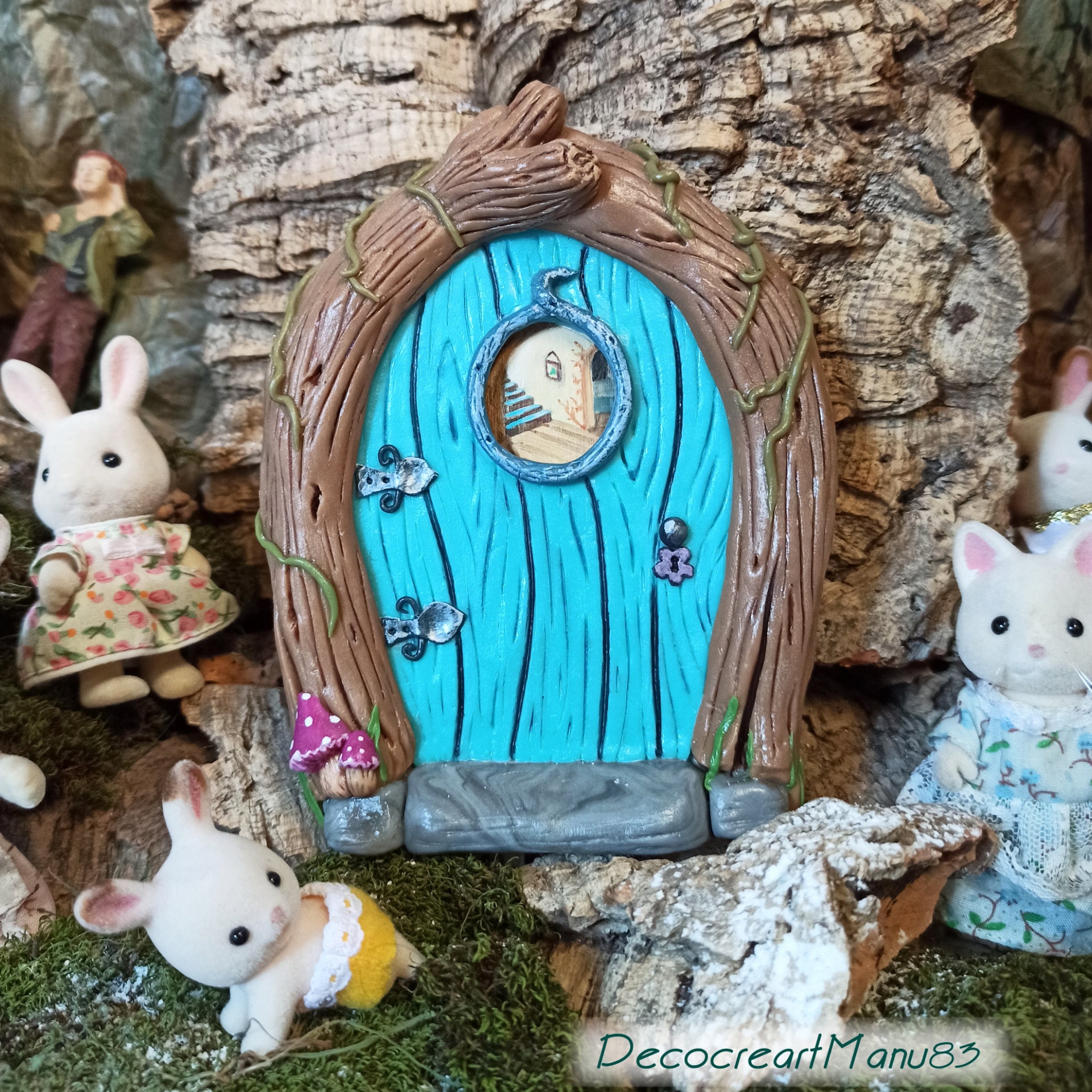 2 Porte Delle Fate In Legno - Decorazione Da Giardino Magico, Per Alberi E Interni, Design Realistico - Foto 10