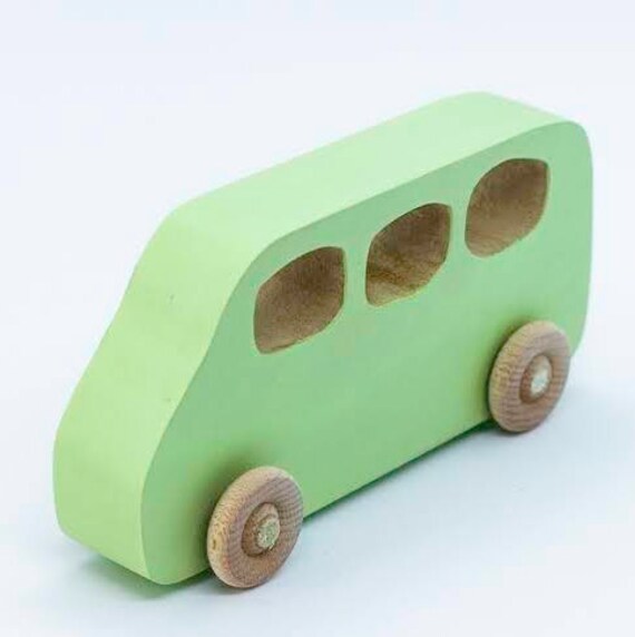 wooden play bus