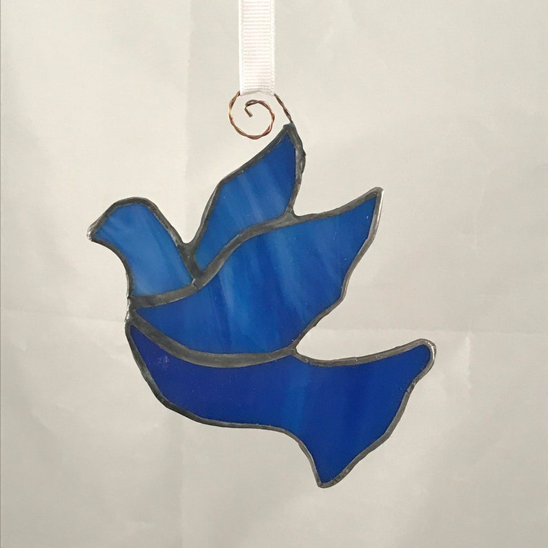 Stained Glass Christmas Dove Ornaments (set of 2) - Etsy
