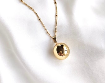 Zwangerschapsbola ketting // Verguld