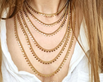 VENUS chain necklace // Stainless steel round tassel chain