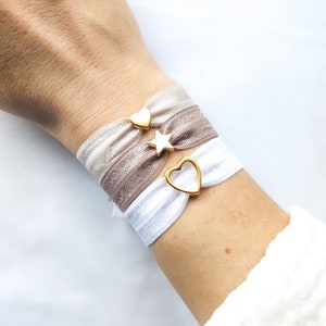 Ensemble de bracelets ruban élastique pour femme, avec coquillage -   France