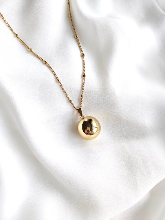 Pregnancy Bola Necklace // Gold Plated 