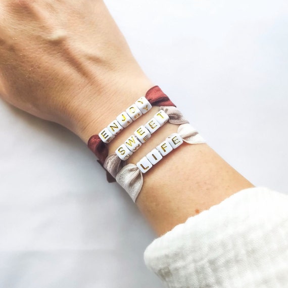 CHOUCHOU MANTRA Bracelet elastic Ribbon to Personalize Etsy