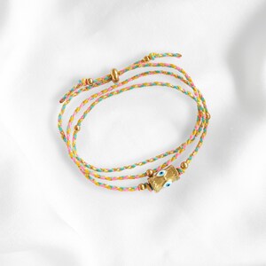 Bracelet/collier INDI // Bracelet en cordon tressé transformable en collier image 10